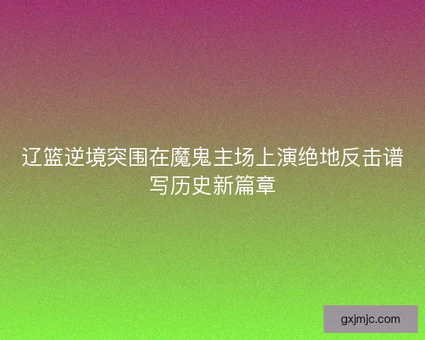 辽篮逆境突围在魔鬼主场上演绝地反击谱写历史新篇章